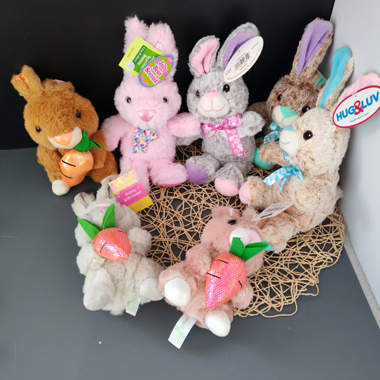 Original HUG carrot rabbit doll sleeping comfort doll curly little white rabbit doll ragdoll plush toy