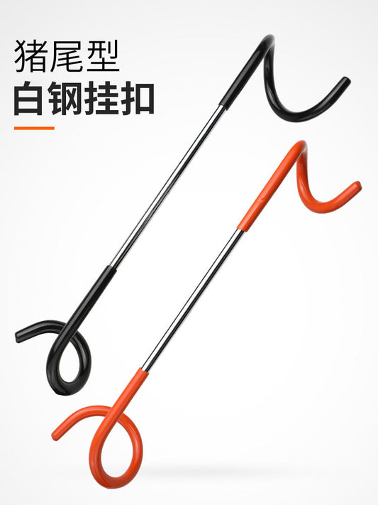 Outdoor Camping Light Two-way Hook Tent Light Pig Tail S-Shaped Two-Ended Storage Hook Multifunctional Stainless Steel Hook