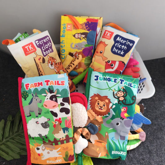 Foreign trade original single export baby storytelling cloth book tear no rot paper BB apparatus mirror stereoscopic early education cognitive toys