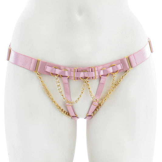 Coco Witch New Pure Lust Temptation Sex New Metal Chain Sexy Cutout Eraser Red Pick-up Panties