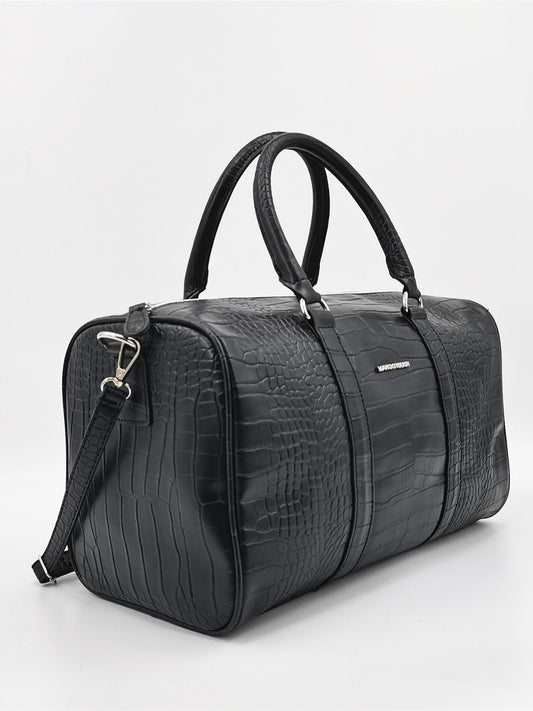 Foreign trade Boston bag women's large capacity crossbody commuter bag retro crocodile print handbag niche design pillow bag