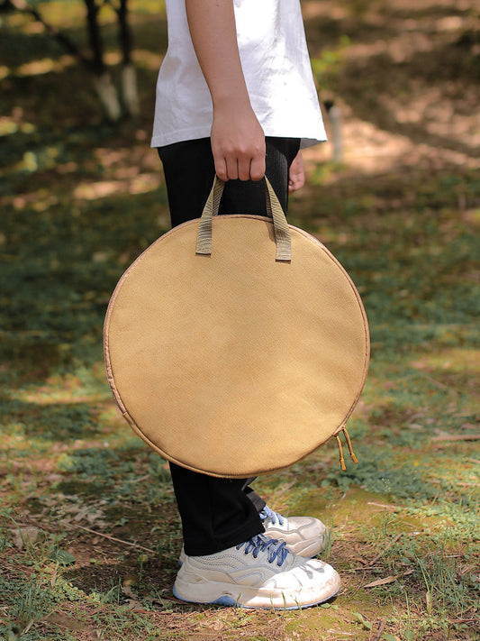 Outdoor cast iron pan storage bag Maifan stone barbecue plate frying pan pan handbag portable thickened storage bag