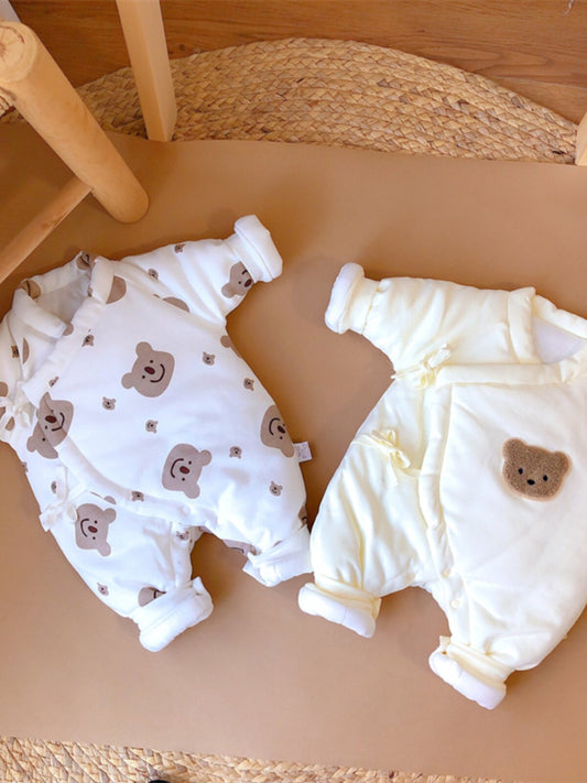 Korean style 0-3 month newborn baby clothes winter clothes mother and baby shop newborn baby a class 5259 yards warm cotton clothes