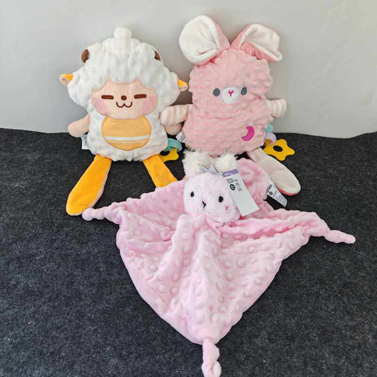 Aobei comfort towel baby can eat rabbit beanie plush hand doll can gnaw teeth glue baby sleeping toy