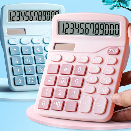 Calculator, office special, cute goddess model, portable mini portable student union, pink girl, big button computer, small multi-functional office stationery