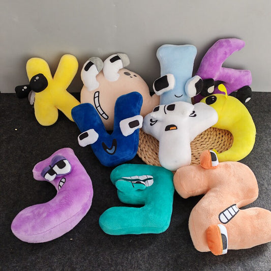 Weifa Digital Paradise 26 Alphabet Monster Pillow Plush Toy Cartoon Doll Kindergarten Literacy Pinyin Doll