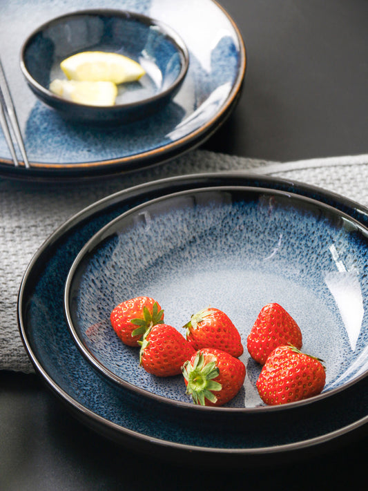 Plates: Creative Steak Plates, Western Tableware, Salad Plates, Deep Dishes, Vegetable Plates, Household Salad Bowls, Ceramic Soup Bowls, Fruit Bowls