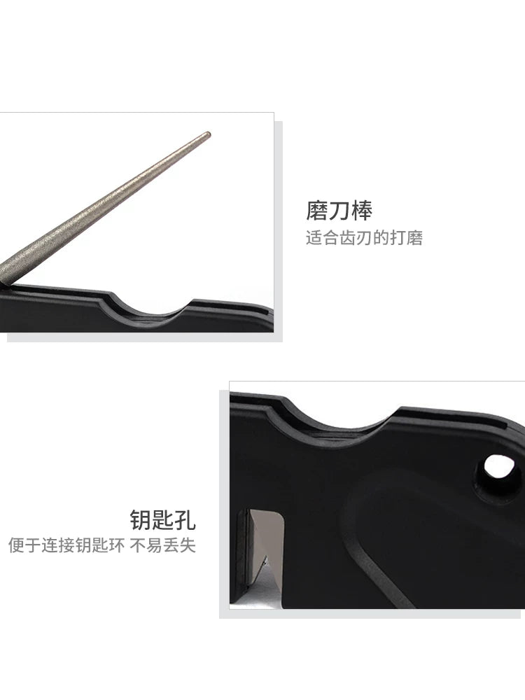 Multifunctional EDC Sharpening Tool, Outdoor Camping, Portable Multifunctional Tungsten Carbide Sharpener Sharpening Rod