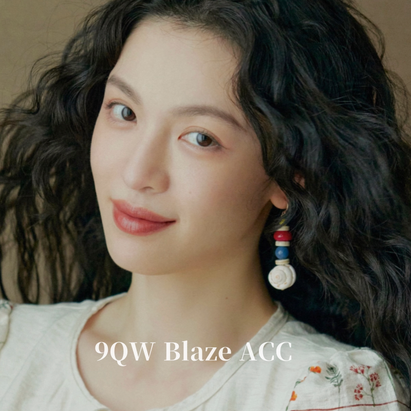 9QW European and American new small pamine natural stone beaded earrings, Zhong Chuxi, the same versatile stud earrings