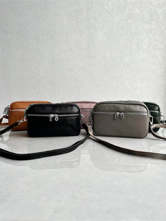Full leather ~ foreign trade factory tail single layer cowhide clutch bag, fashionable and versatile, mother bag, leather shoulder crossbody woman