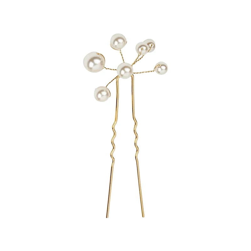 New French Wedding Hair Accessories Elegant and Stylish Three-Piece Detail Pearl Hairpin Women's Fashion Centipede Braid Small Hairpin