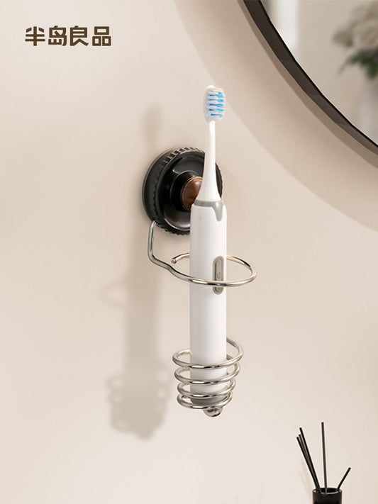Toilet electric toothbrush shelf wall mounted no punch punch bathroom toothpaste razor suction cup stainless steel hanger