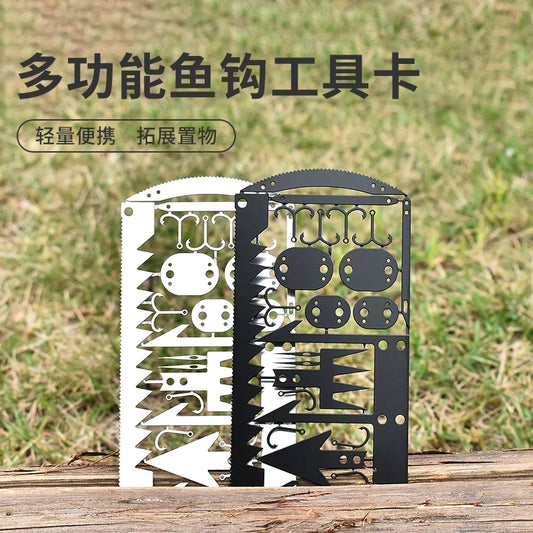 Multifunctional Survival Tools Fishing Gear Fish Hook Card Special Price Clearance Stainless Steel EDC Outdoor Survival Emergency Camping