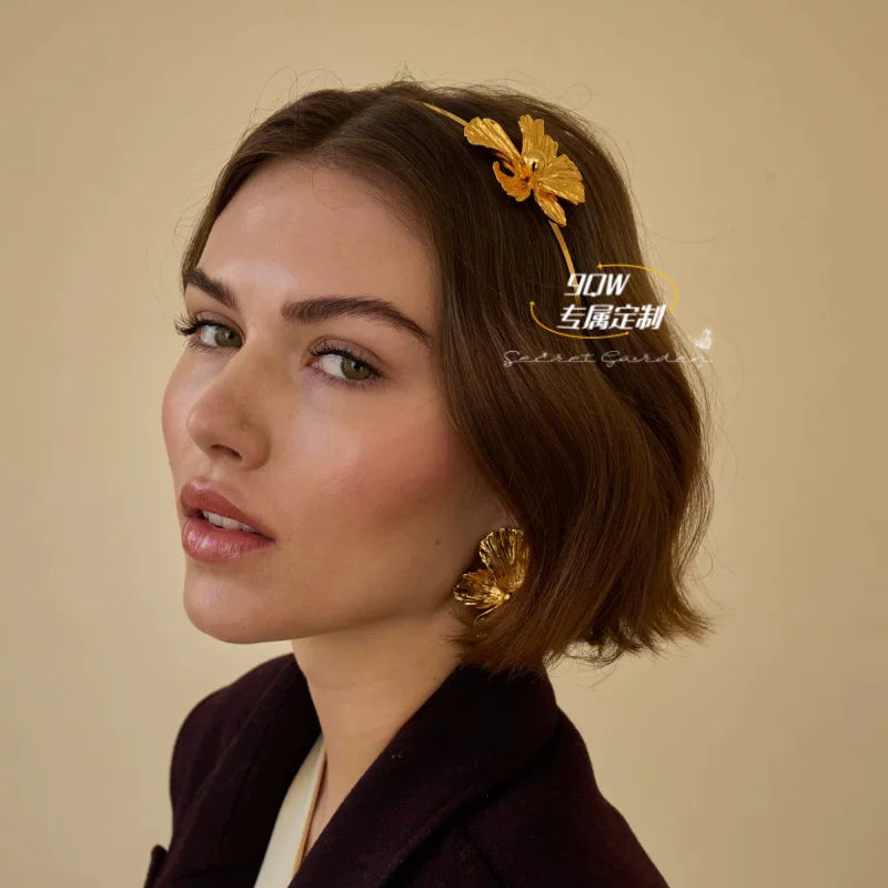 9QW European and American Forest Temperament Flower Headband Women's Fashion Exquisite High-end Headband 2025 New Hairpin Hair Accessories