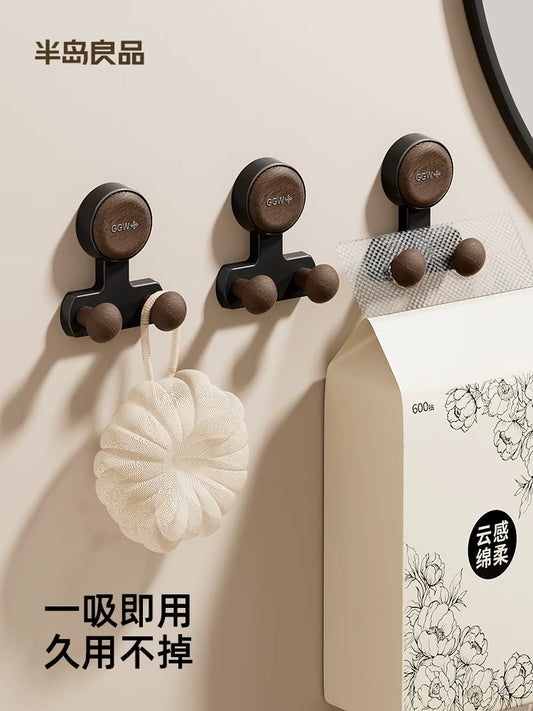 Bathroom suction cup paper hook free punching strong load-bearing bathroom wall sticking hook dormitory door rear hook Y
