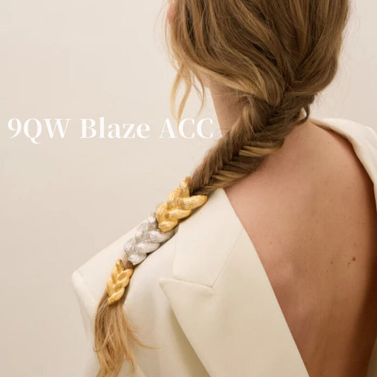 European and American metal braided twist scrunchies, high-end brushed gold and silver headbands, lazy style, exquisite hair tie hair accessories