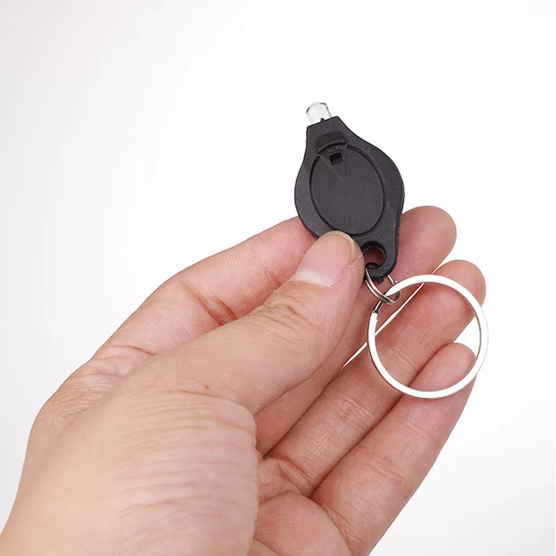 Mini small flashlight keychain night emergency glowing hook