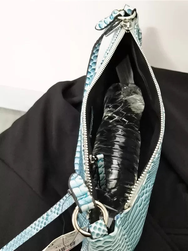Slight flaws Spain order niche design armpit bag snake print women's bag fashion versatile shoulder bag baguette handbag