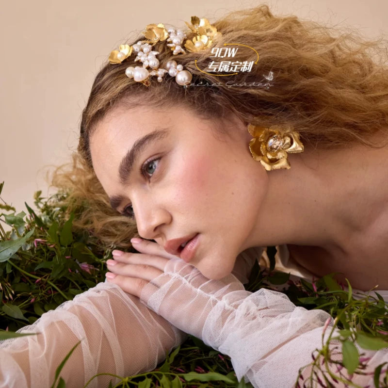 9QW Internet celebrity ins European and American bangs broken hair side clip bangs clip temperament simple and versatile, high-end pearl hair accessories
