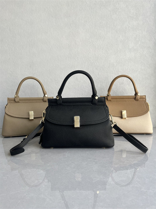 South Korea's foreign trade tail goods high-quality first-layer cowhide handbag bag bag fashionable and versatile high-end one-shoulder crossbody women's bag