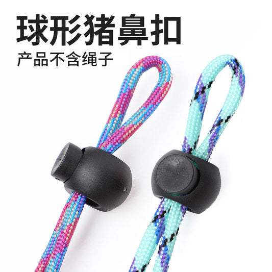 Umbrella rope bracelet adjustment buckle bracelet fixed rope buckle thread buckle spherical pig nose buckle