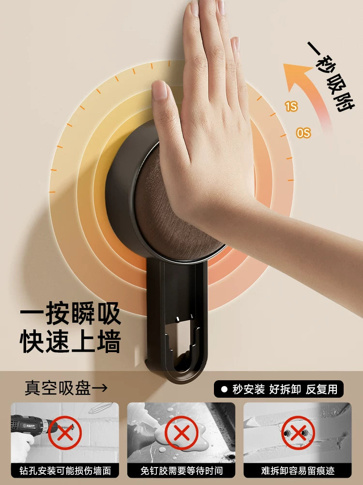 Bathroom plastic wood slipper hanger wall free punching toilet slippers storage drainage household slipper shelf Y