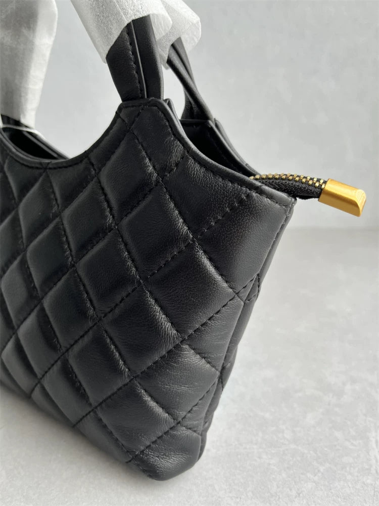 Hong Kong counter tail goods high-quality top layer sheepskin tote bag Lingge fashion versatile hand-to-hand one-shoulder crossbody women's bag