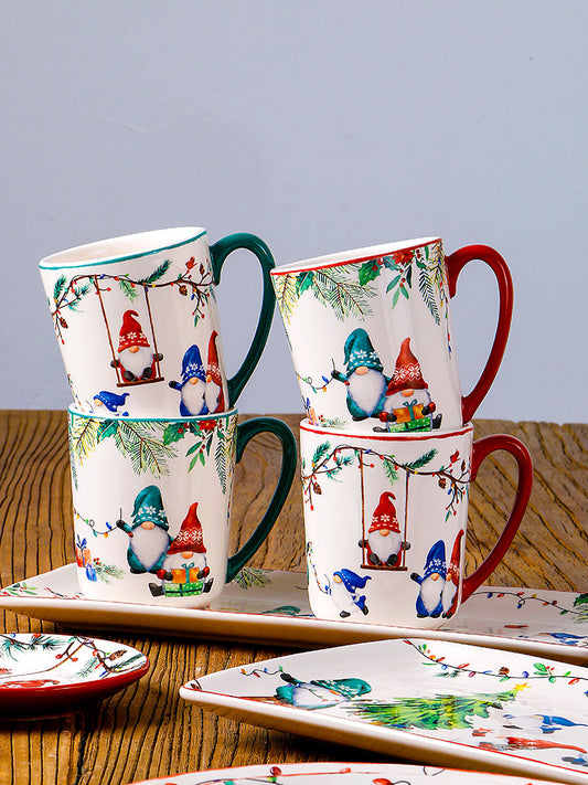 OMK Goblin Ceramic Mug Creative Underglaze Drinking Mug Christmas Vibe Couple Cup Set New