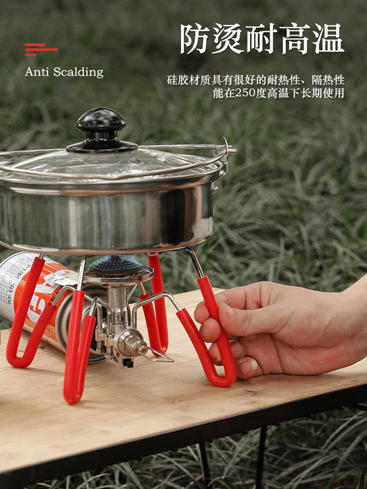 SOTO310 Outdoor Camping Supplies Spider Stove Legs Anti-Slip and Anti-Scald Black Color High Temperature Resistant Silicone Hose