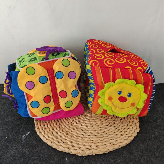 Slightly flawed Montessori baby daily life learning large cloth building blocks tie shoelaces zipper early education kindergarten toys