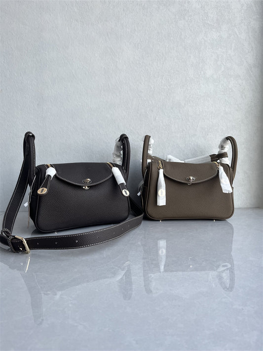 High-quality tail goods top-layer cowhide Lindy bag European and American fashion doctor bag simple and versatile one-shoulder crossbody women's bag