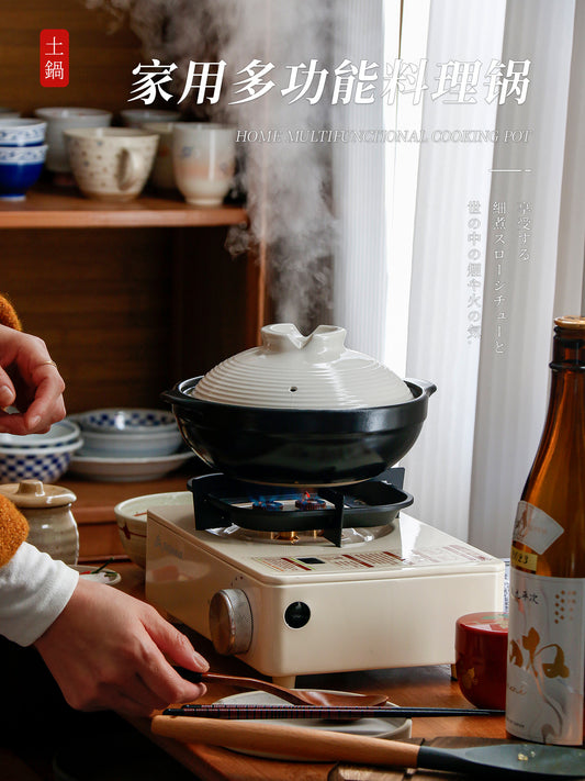 Microflaws Japanese household small casserole claypot rice stew meat multi-functional clay pot gas stove is specially exported to Japan