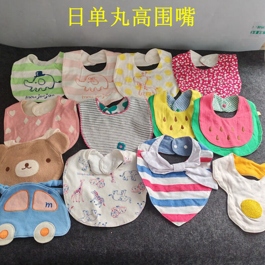 Daily single pill high baby saliva towel boy and girl baby pure cotton bib newborn child absorbent anti-spitting milk bib rice pocket