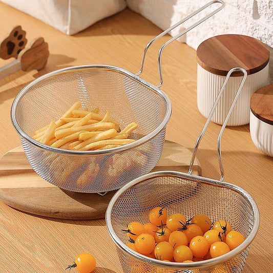 colander stainless steel drain basket home kitchen scoop noodle spoon fine mesh cooking noodles frying funnel screen filter hot pot colander