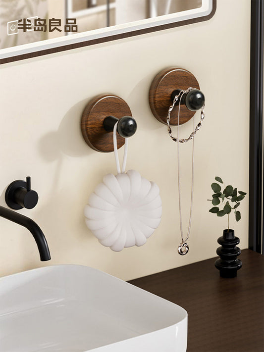 Peninsula good vacuum suction cup hook, no punching, wood, strong load-bearing, no traces, medieval walnut color sticky hook