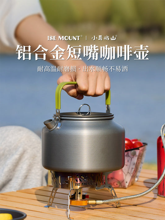 Outdoor portable aluminum kettle, mountaineering, fishing, teapot, coffee kettle, picnic, camping kettle, extra-large capacity kettle