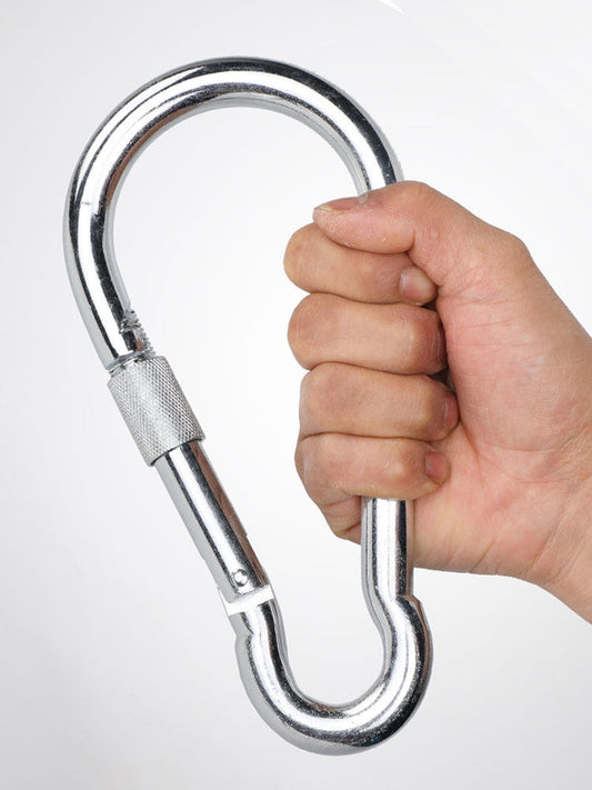 Extra large 12 14 16 18 20 outdoor carabiner iron galvanized safety insurance hook oversized spring buckle
