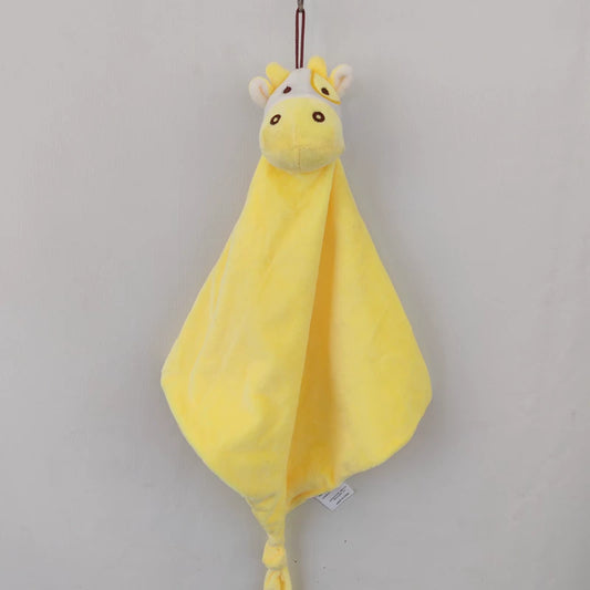 Foreign trade household hand towel, yellow fawn baby fleece absorbent towel, kitchen bathroom hanging comfort towel