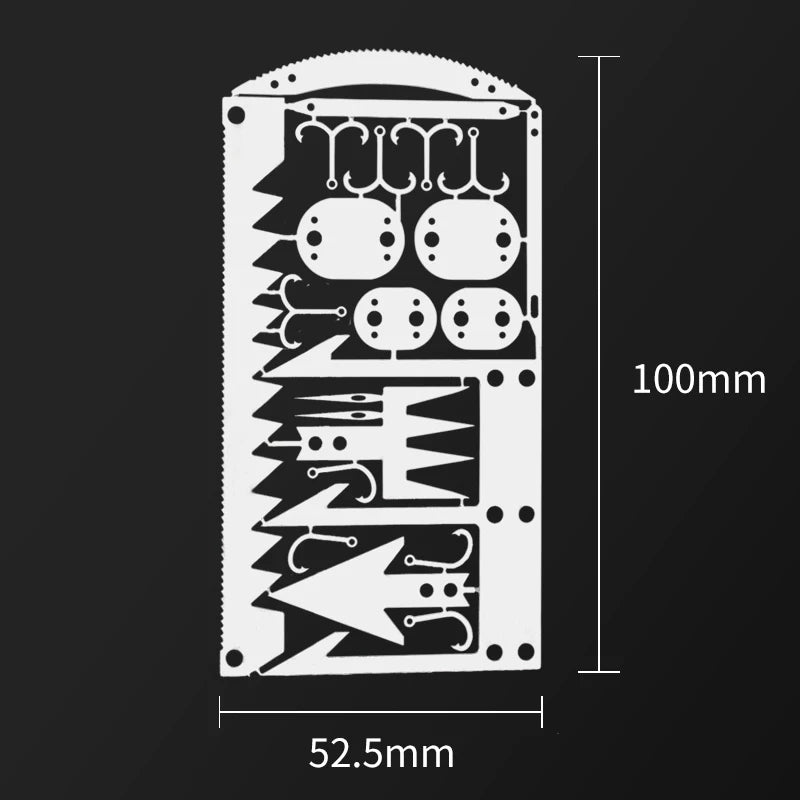 Multifunctional Survival Tools Fishing Gear Fish Hook Card Special Price Clearance Stainless Steel EDC Outdoor Survival Emergency Camping