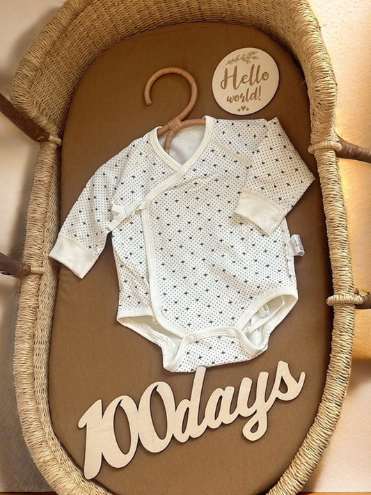 Baby fart wrap spring and autumn cotton boys and girls baby triangle hat crawling clothes full moon A baby clothes 5259 yards