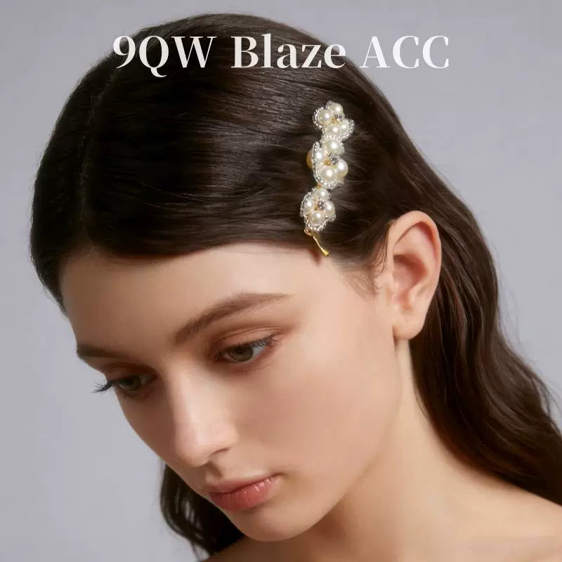 French vintage daughter pearl flower hairpin hand-woven side clip high-end broken hair bangs clip clip