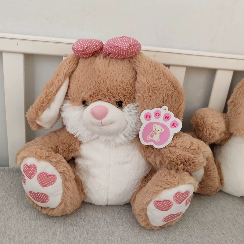 Original DORE Cute Pink Bear Rabbit Plush Doll Comforting Droppy Rabbit Plush Toy Sleeping Gift
