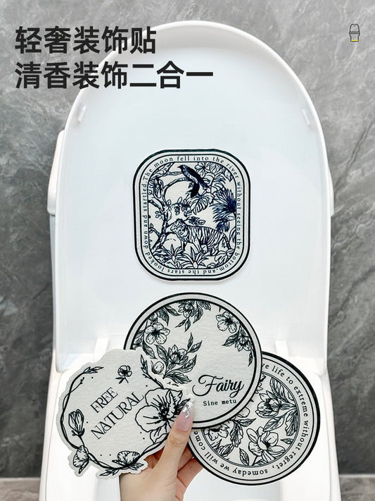 Peninsula Liangpin light luxury self-adhesive toilet sticker, deodorant fragrance decoration, toilet toilet odor removal aromatherapy sticker