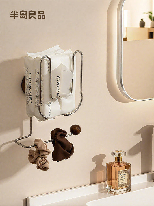 Suction cup face towel storage box, wall hanging placement box, bathroom face towel storage bathroom bathroom paper roll holder