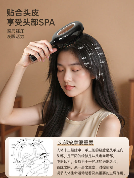 Air cushion comb press cleaning women's airbag comb massage comb fluffy top of the skull household smoothing hair one-click cleaning comb