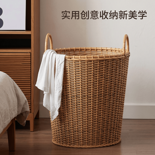Dirty laundry baskets: high-value light luxury dirty clothes storage baskets for household use, high-end dirty clothes baskets, large-capacity doll storage buckets