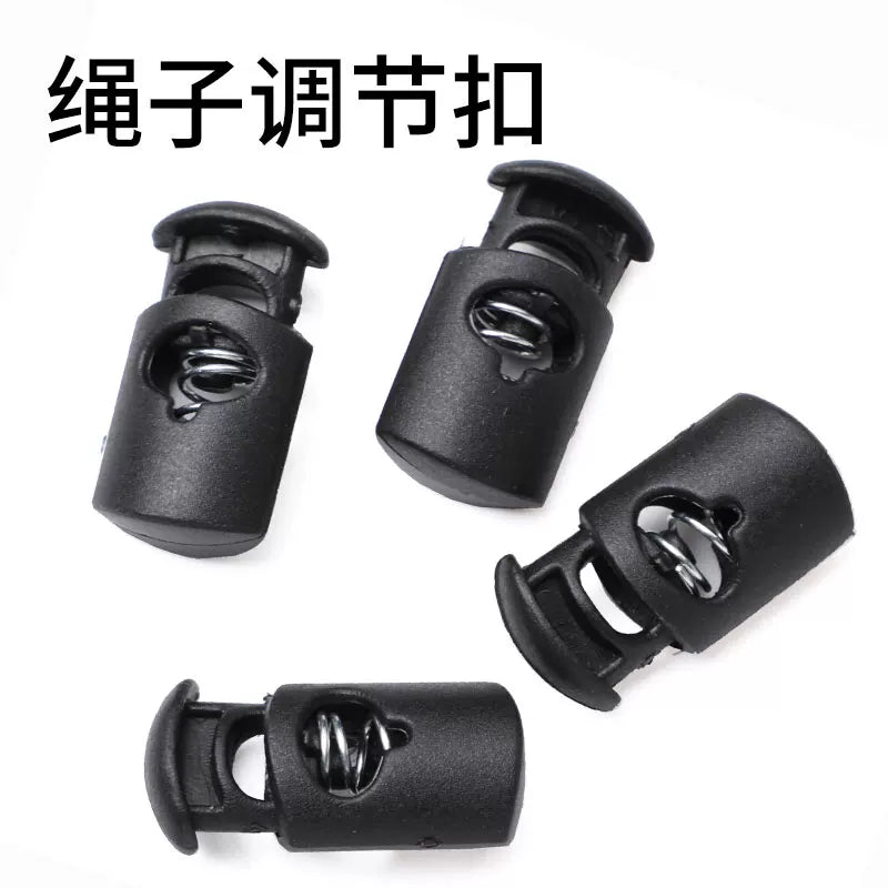Umbrella rope single-hole adjuster, outdoor spring buckle, sweatshirt, hat, trouser hem, drawstring adjuster, pig nose buckle