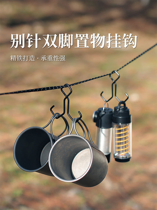Pin hooks, outdoor camping, clothesline hooks, storage bags, side hooks, back hooks, portable storage hooks