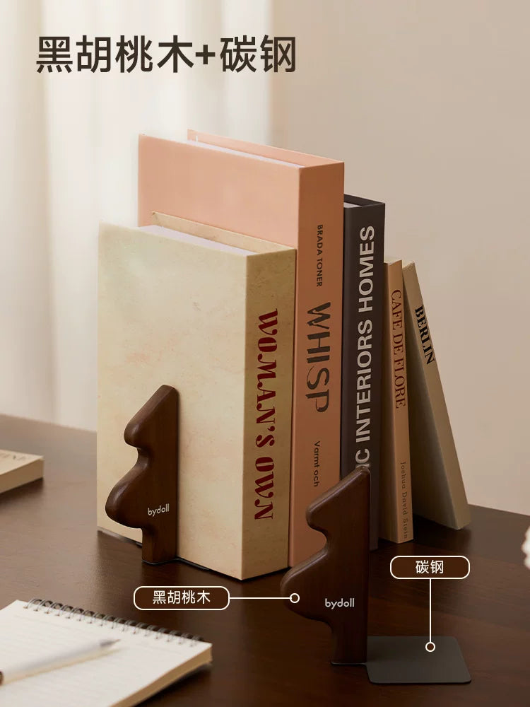 Student desktop solid wood book stand assembly telescopic anti-tipping metal bookstand office ins bookshelf storage box