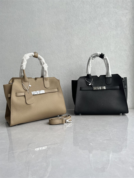 This year's new high-quality top-layer cowhide handbag is fashionable and versatile, large-capacity leather commuter shoulder crossbody women